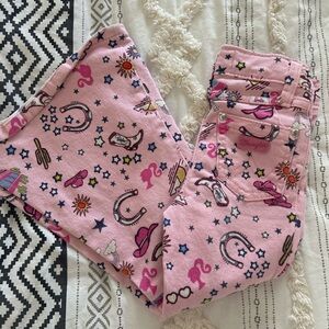 Wrangler Pink Barbie Jeans with Fun Print
